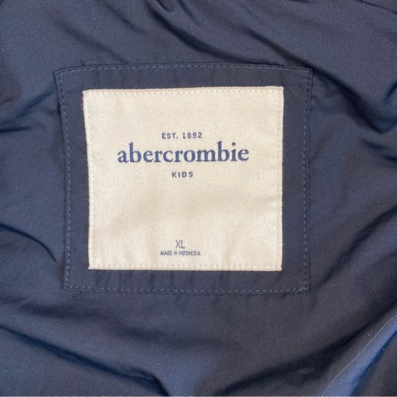 Abercrombie & Fitch Kids Black Puffer Winter Jacket Vest Hoodie Girl's Size XL - Picture 6 of 11